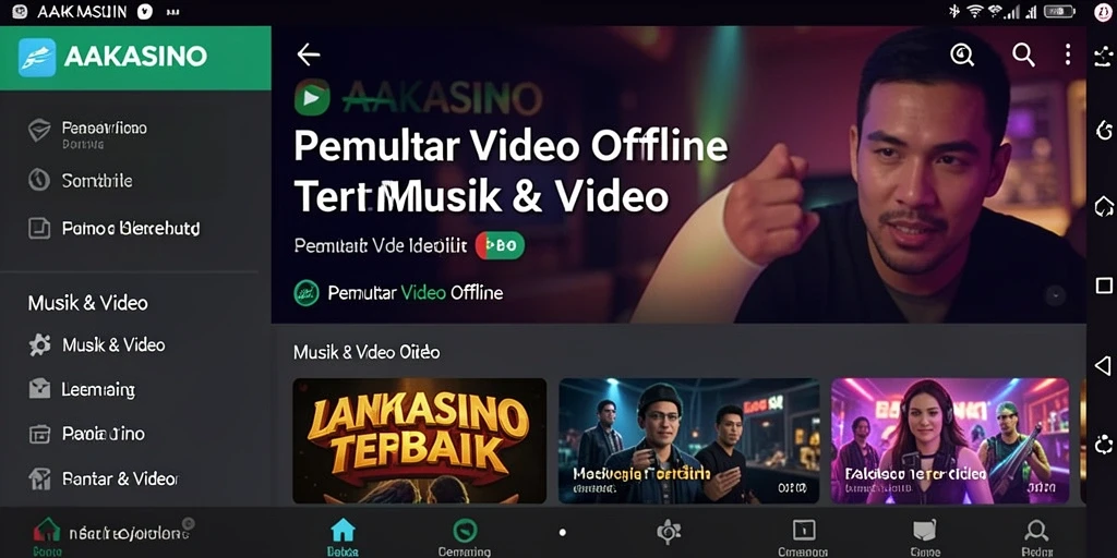 Tampilan antarmuka AAKASINO yang sederhana dan fungsional.