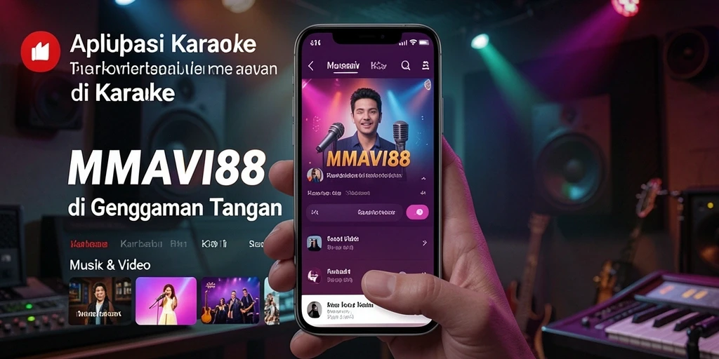 Tampilan antarmuka intuitif dan menarik dari aplikasi Karaoke.