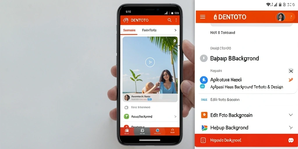 Screenshot DENTOTO menampilkan antarmuka penghapusan background yang intuitif dan mudah digunakan.