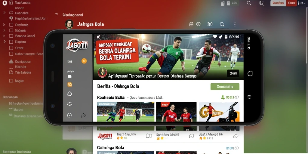 Antarmuka JAGO11 yang user-friendly menampilkan berita olahraga bola terbaru.