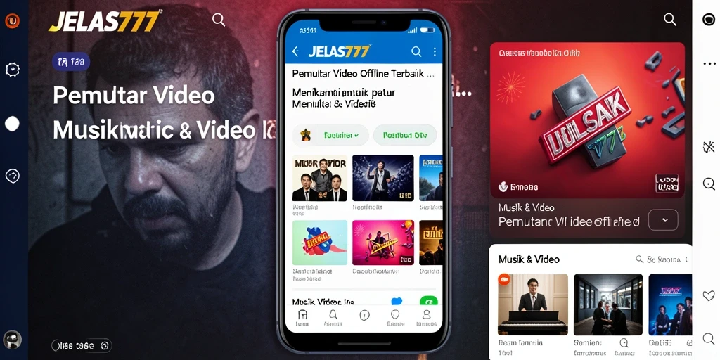 Antarmuka JELAS777 menampilkan pemutar video yang modern dan intuitif.
