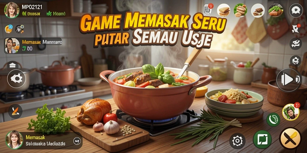 Tampilan antarmuka game Memasak MPO2121 yang menarik.
