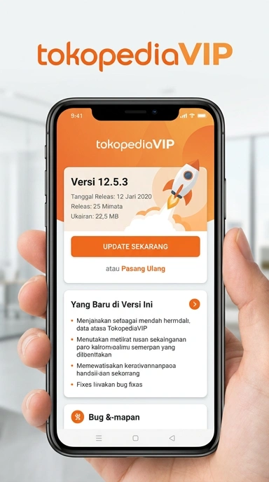 Riwayat Versi TokopediaVIP untuk Pengguna Android